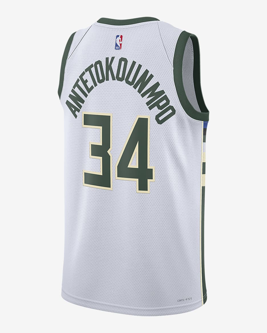 Unisex Nike Giannis Antetokounmpo White Milwaukee Bucks Swingman Jersey Association Edition Size Extra Small